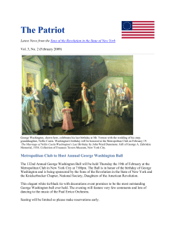 The Patriot - Sons of the Revolution in the State of New York