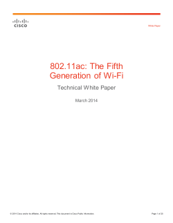 802.11ac: The Fifth Generation of Wi-Fi Technical White Paper