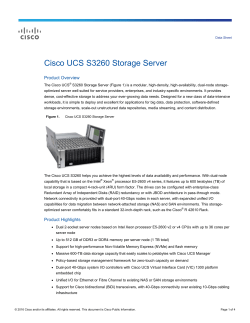 Cisco UCS S3260 Storage Server Data Sheet