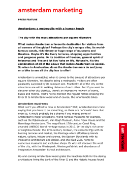 Amsterdam: a metropolis with a human touch