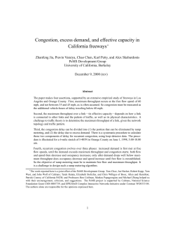 Congestion, excess demand, and effective capacity in California