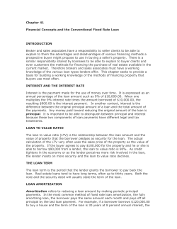 Chapter 41 Financial Concepts and the Conventional Fixed Rate