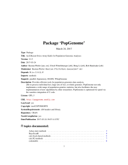 Package `PopGenome`