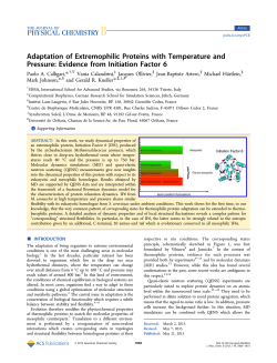 Adaptation of Extremophilic Proteins with Temperature and Pressure