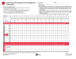 Temperature Recording Form (Refrigerator