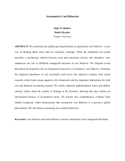 Asymmetric Cost Behavior