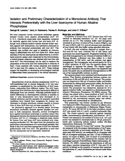 Isolation and Preliminary Characterization of a