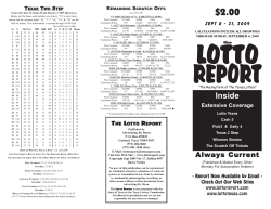 The Lotto Report - Edition 0937