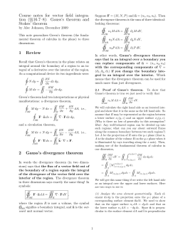 Notes on Gauss`s theorem and Stokes` theorem