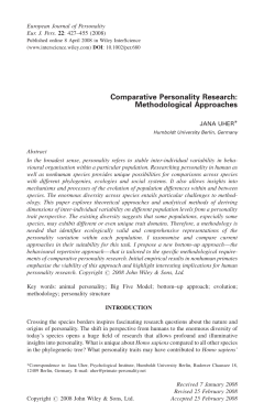 Comparative personality research: methodological approaches