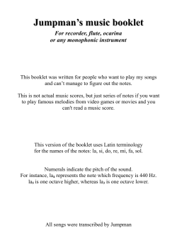 Jumpman`s music booklet