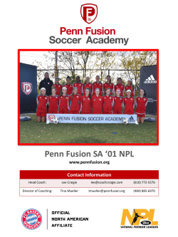 Penn Fusion SA `01 NPL