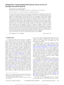 Adapting to suprasegmental lexical stress errors in foreign
