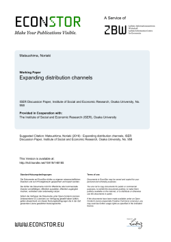 Expanding distribution channels