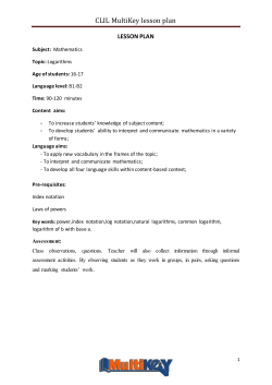 CLIL MultiKey lesson plan
