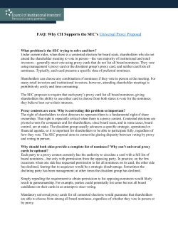 FAQ - Council of Institutional Investors