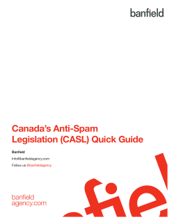 Canada`s Anti-Spam Legislation (CASL) Quick