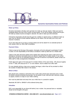 Dynamics Gymnastics Rules and Policies