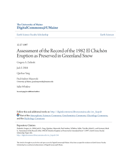 Assessment of the Record of the 1982 El Chich&oacute;n Eruption as