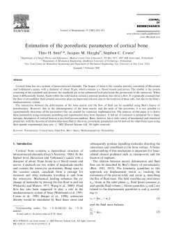 Estimation of the poroelastic parameters of cortical bone