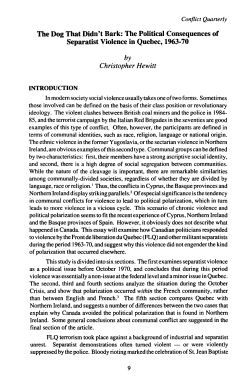 The Dog That Didn`t Bark: The Political Consequences of Separatist