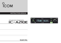 IC-A210E Instruction manual