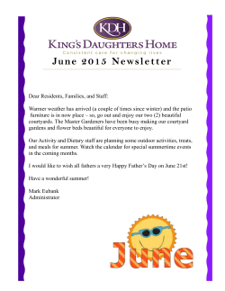 June 2015 Newsletter