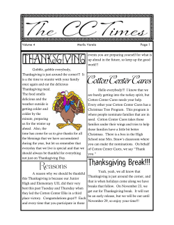 Gobble, gobble everybody, Thanksgiving is just