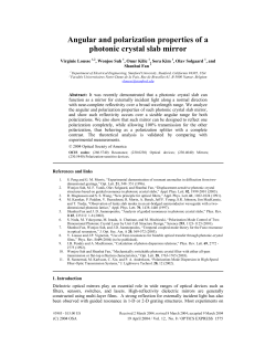Angular and polarization properties of a photonic crystal slab mirror