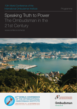 Speaking Truth to Power The Ombudsman in the 21st Century