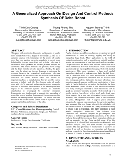 A Generalized Approach On Design And Control