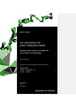 salt intrusion in the ghent-terneuzen channel