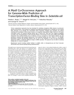 A Motif Co-Occurrence Approach for Genome-Wide