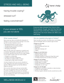 Stress and Well-Being