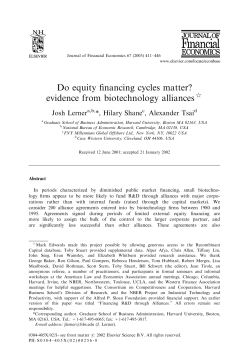 Do equity financing cycles matter? evidence from