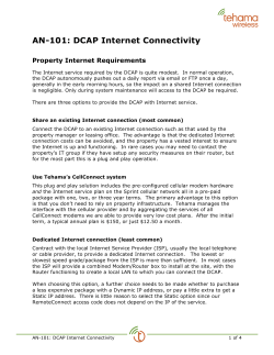 AN-101: DCAP Internet Connectivity