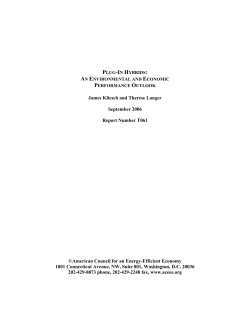 Plug-In Hybrids: An Environmental and Economic Performance