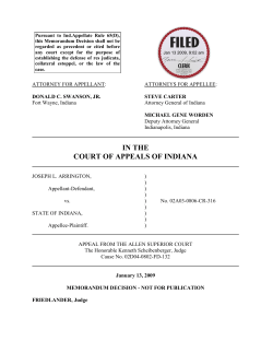 Joseph L. Arrington v. State of Indiana