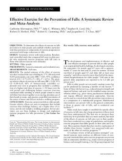 Effective Exercise for the Prevention of Falls: A Systematic Review