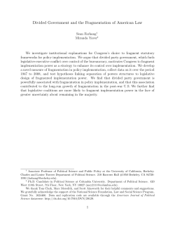 Divided Government and the Fragmentation of American Law