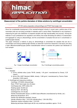 Measurement of the particle diameters of dilute solutions by