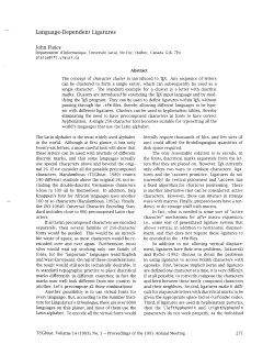 Language-Dependent Ligatures