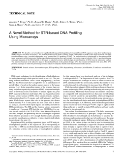 A Novel Method for STR-based DNA Profiling Using