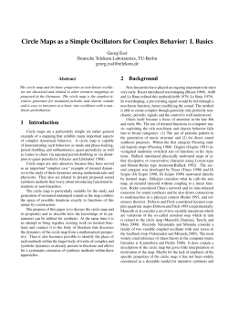 Circle Maps as a Simple Oscillators for Complex Behavior: I. Basics