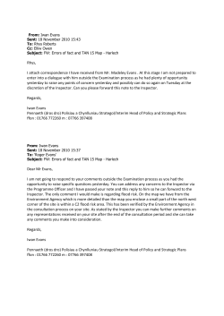 Rhys, I attach correspondence I have received from Mr. Madeley