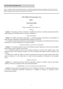 The Public Procurement Act