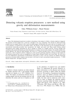Detecting volcanic eruption precursors: a new method using