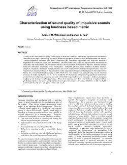 Characterization of sound quality of impulsive sounds using