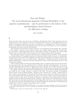 Part and Wholes. The seven-dimensional approach of Roland