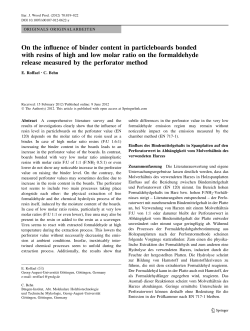 On the influence of binder content in particleboards bonded with